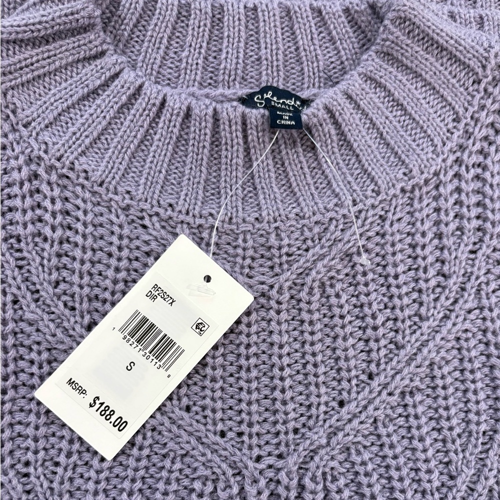 NWT Splendid Purple Soft Knit Trendy Oversized Sweater Small $190 New Nordstrom